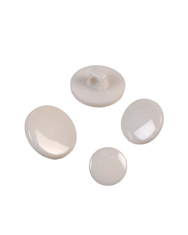 Set of 3 light grey recycled nylon shank buttons