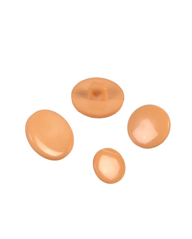 Set mit 3 Ösenknöpfen aus recyceltem Nylon in Cognac-Bronze