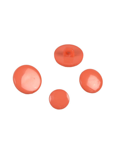 Set of 3 orange recycled nylon shank buttons