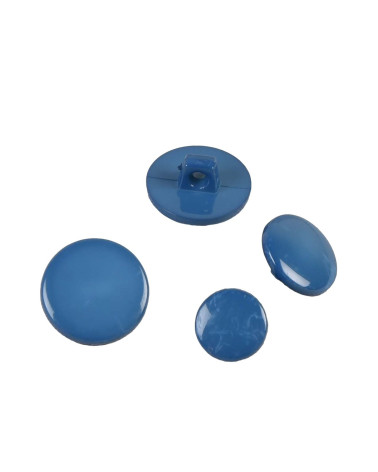 Set mit 3 Knöpfen mit Öse aus recyceltem Nylon, Petrolblau