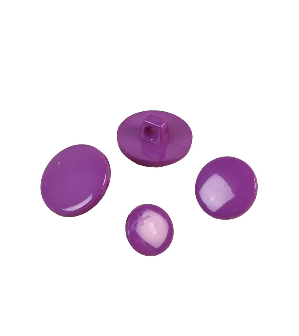 Set of 3 lilac purple recycled nylon shank buttons