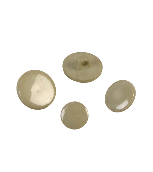 Set of 3 khaki recycled nylon shank buttons