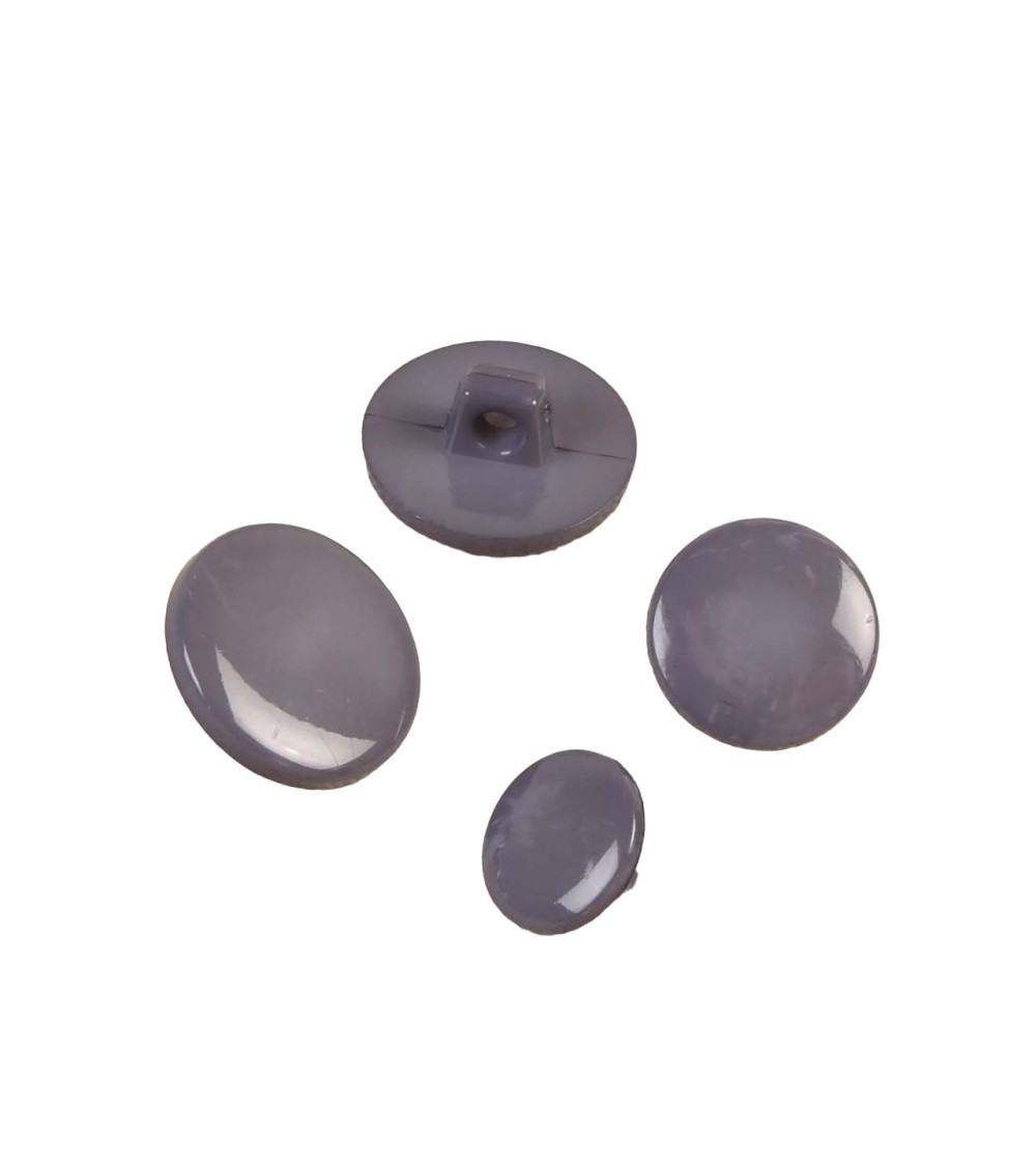 Set of 3 dark gray recycled nylon shank buttons