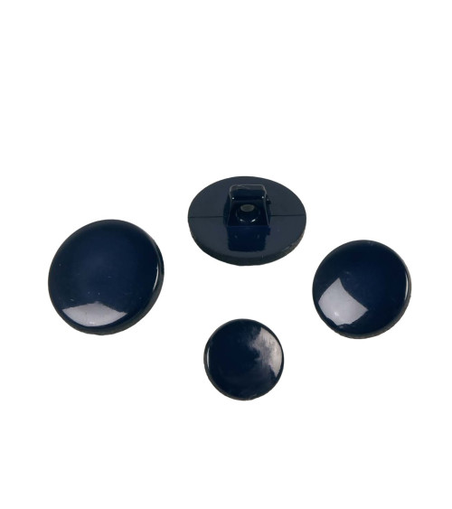 Lot de 3 boutons à queue nylon recylé bleu marine