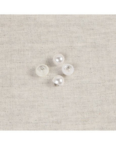 Set di 3 bottoni mezza perla bianchi