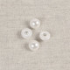 Lot de 3 boutons demi-perles blancs