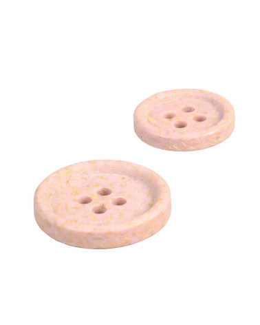 Set of 3 baby pink rice husk buttons