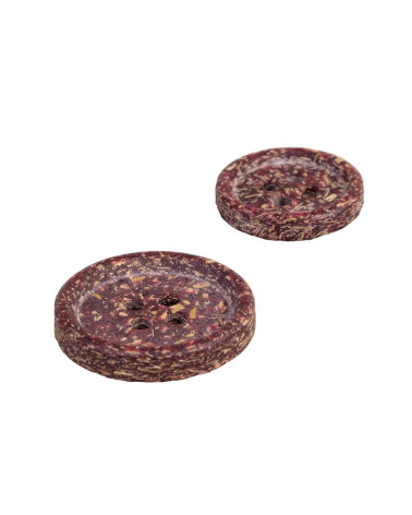 Set mit 3 Knöpfen aus roter Beaujolais-Reisschale