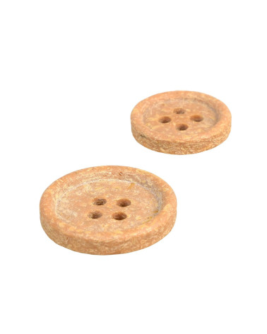 Set di 3 bottoni in lolla di riso beige antilope