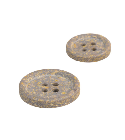 Lot de 3 boutons écorces de riz gris cendre