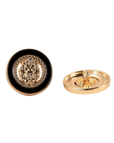 Set mit 3 Knöpfen aus Schmucklegierung in Schwarzgold