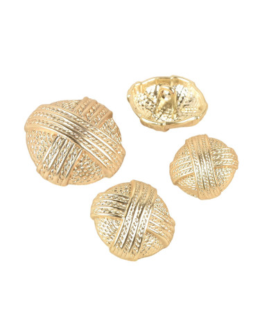 Set de 3 botones de bolas doradas