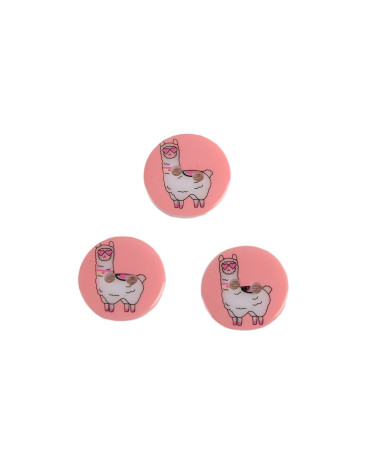 Set of 3 2-hole lama child buttons
