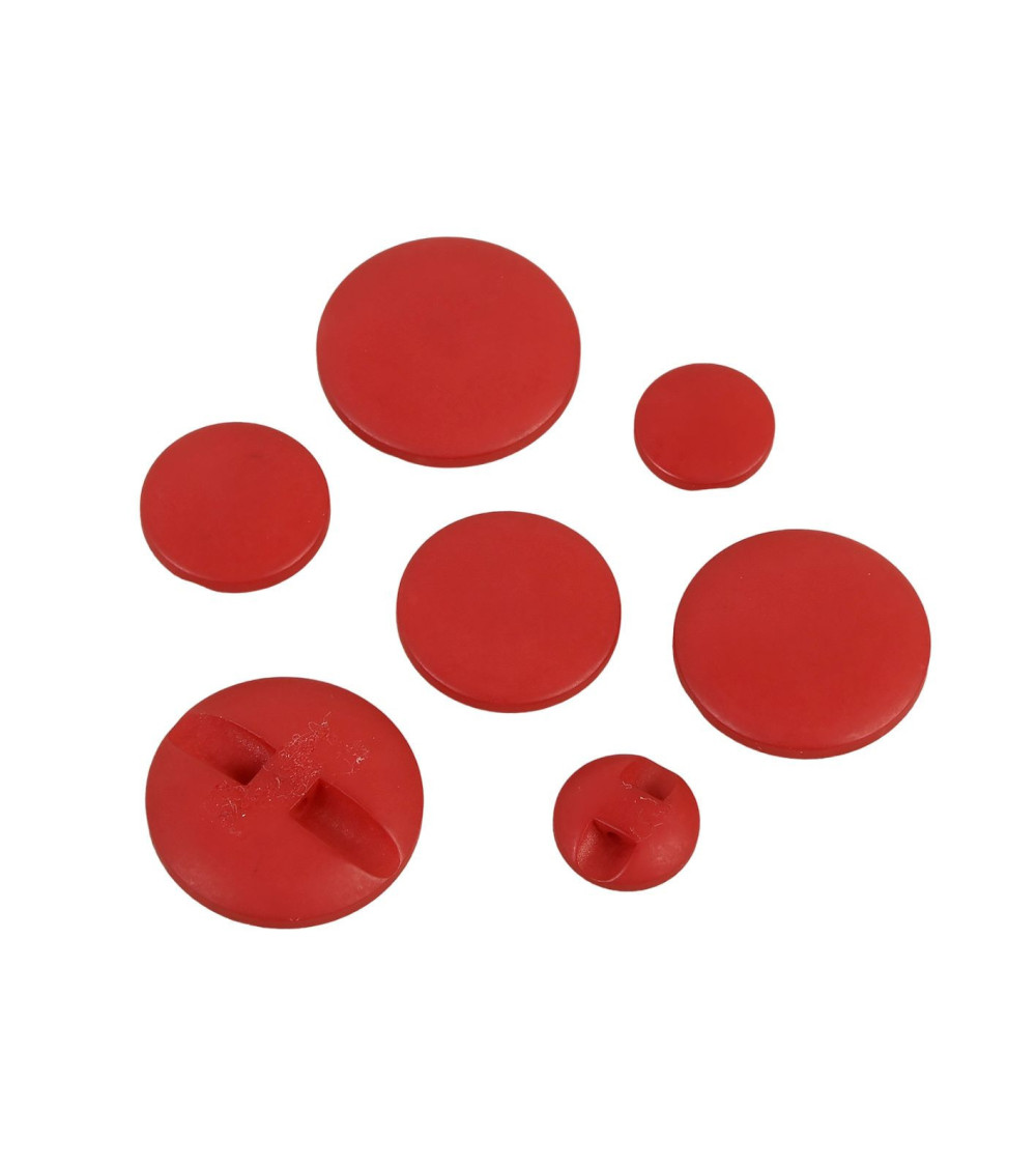 Conjunto de 3 botones de túnel rojos clásicos