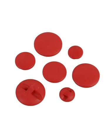 Conjunto de 3 botones de túnel rojos clásicos