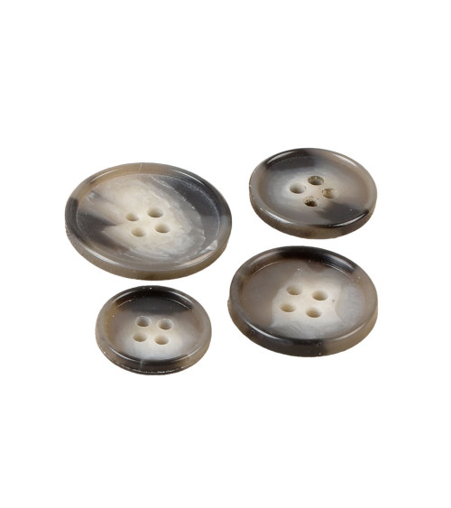 Lot de 3 boutons costume gris cendre