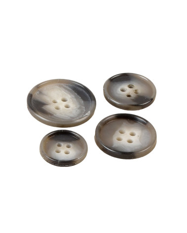 Set of 3 ash gray suit buttons