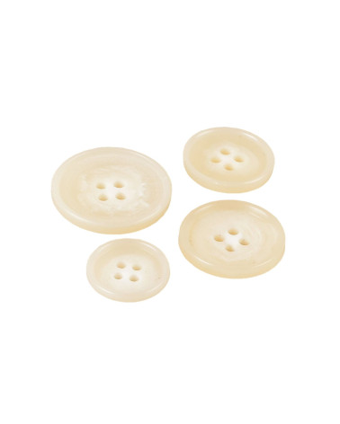 Set of 3 ivory suit buttons