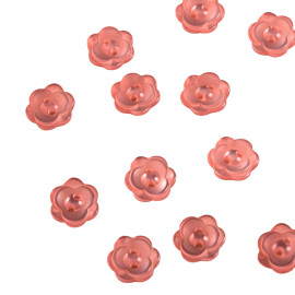 Lot de 3 boutons 2 trous fleur 13mm rose