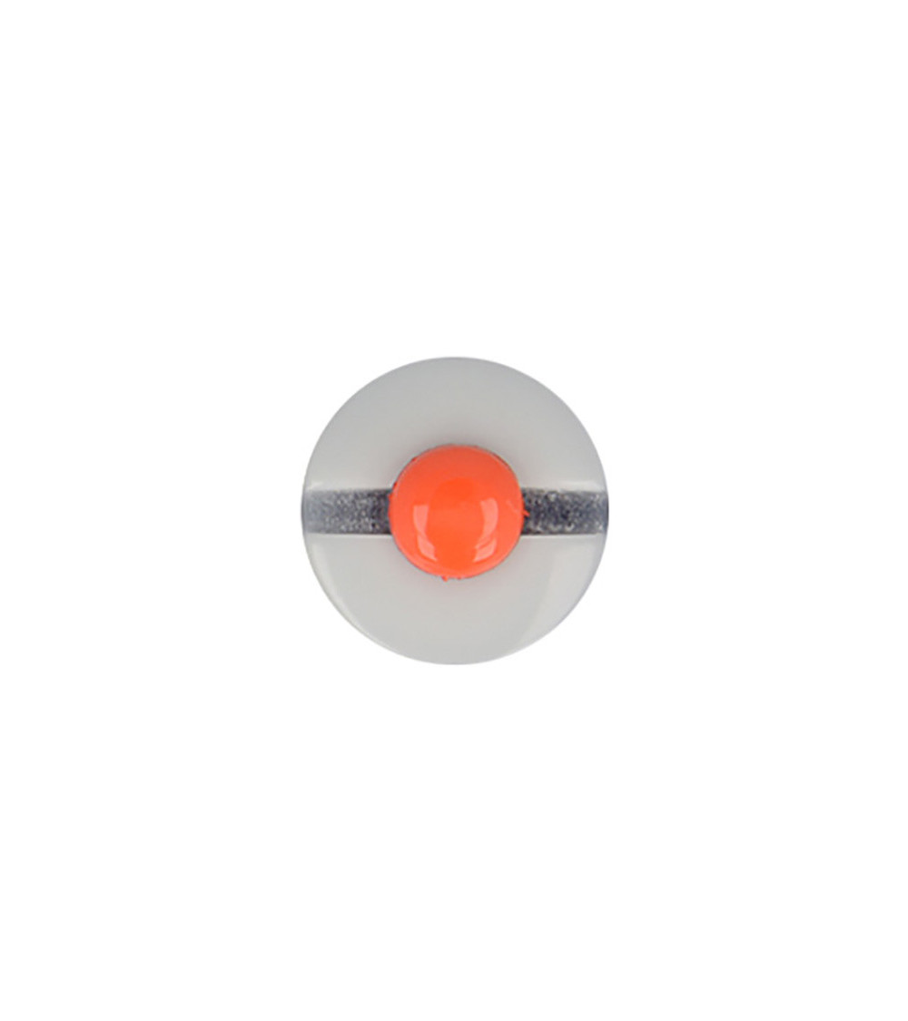 Set mit 3 Matrosen-Baskenknöpfen, 15 mm, Weiß/Rot