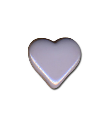 Set of 3 heart-shaped buttons 15mm Grey
