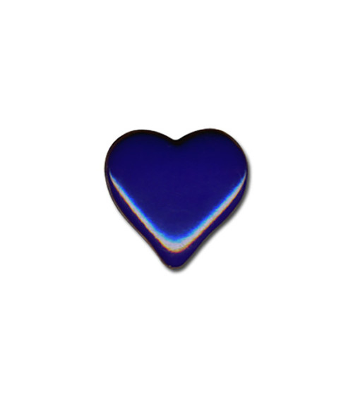 Set of 3 heart shank buttons 15mm Blue