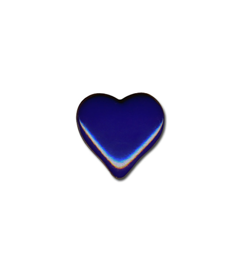Set of 3 heart shank buttons 15mm Blue
