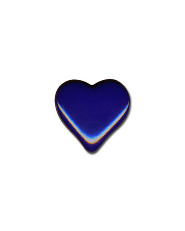 Set of 3 heart shank buttons 15mm Blue