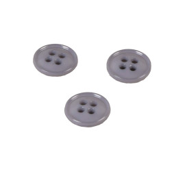 Lot de 3 boutons 4 trous nylon recylé gris foncé 11mm