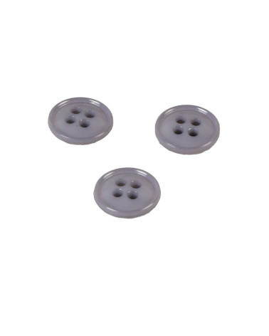 Set di 3 bottoni 4 fori in nylon riciclato grigio scuro 11mm