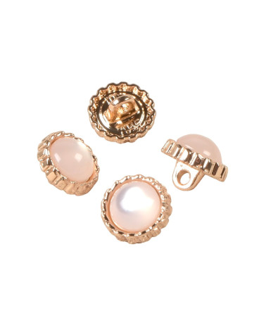 Set di 3 bottoni gioiello con perle avorio 11mm