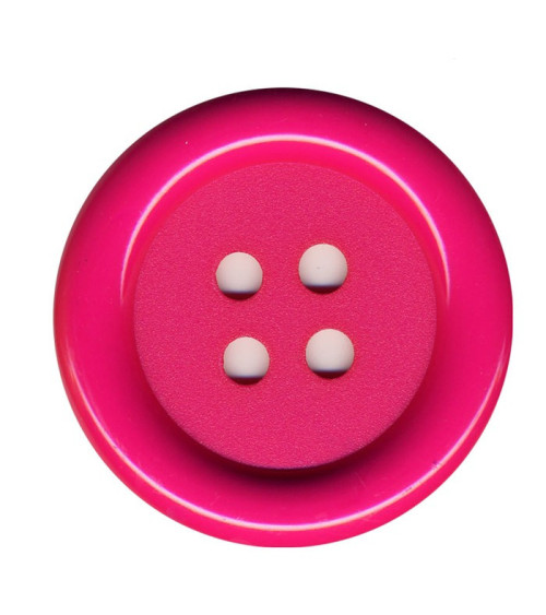 Lot de 3 boutons Clown couleur Fuchsia 38mm