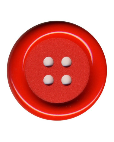 Set mit 3 Clown-Knöpfen, rote Farbe, 38 mm