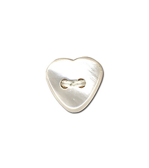 Lot de 3 boutons coeur 12mm Blanc