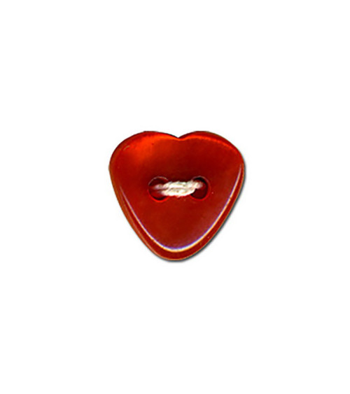 Set of 3 heart buttons 12mm Red