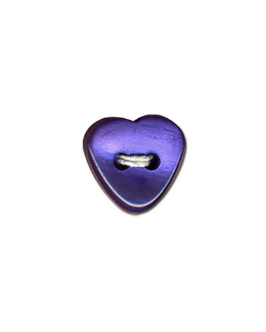 Set of 3 heart buttons 12mm Blue