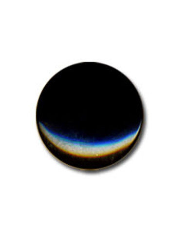 Set mit 3 bonbonförmigen Knöpfen in schwarzer Farbe, 13 mm