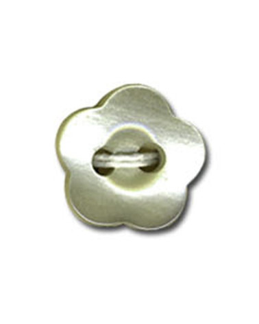 Set of 3 Violet-shaped buttons in vintage green color 12mm