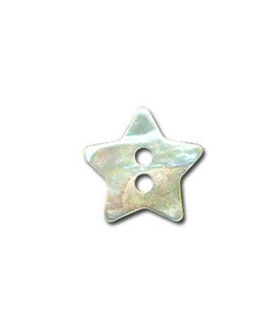 Lot de 3 boutons en forme d'Etoile en Nacre 13mm