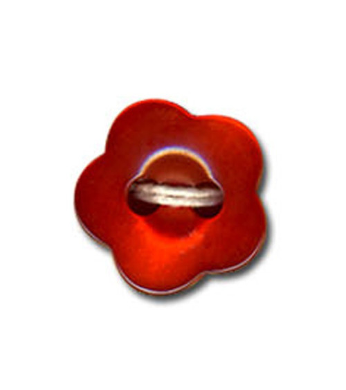 Set of 3 buttons in the shape of Violet, Red color 12mm