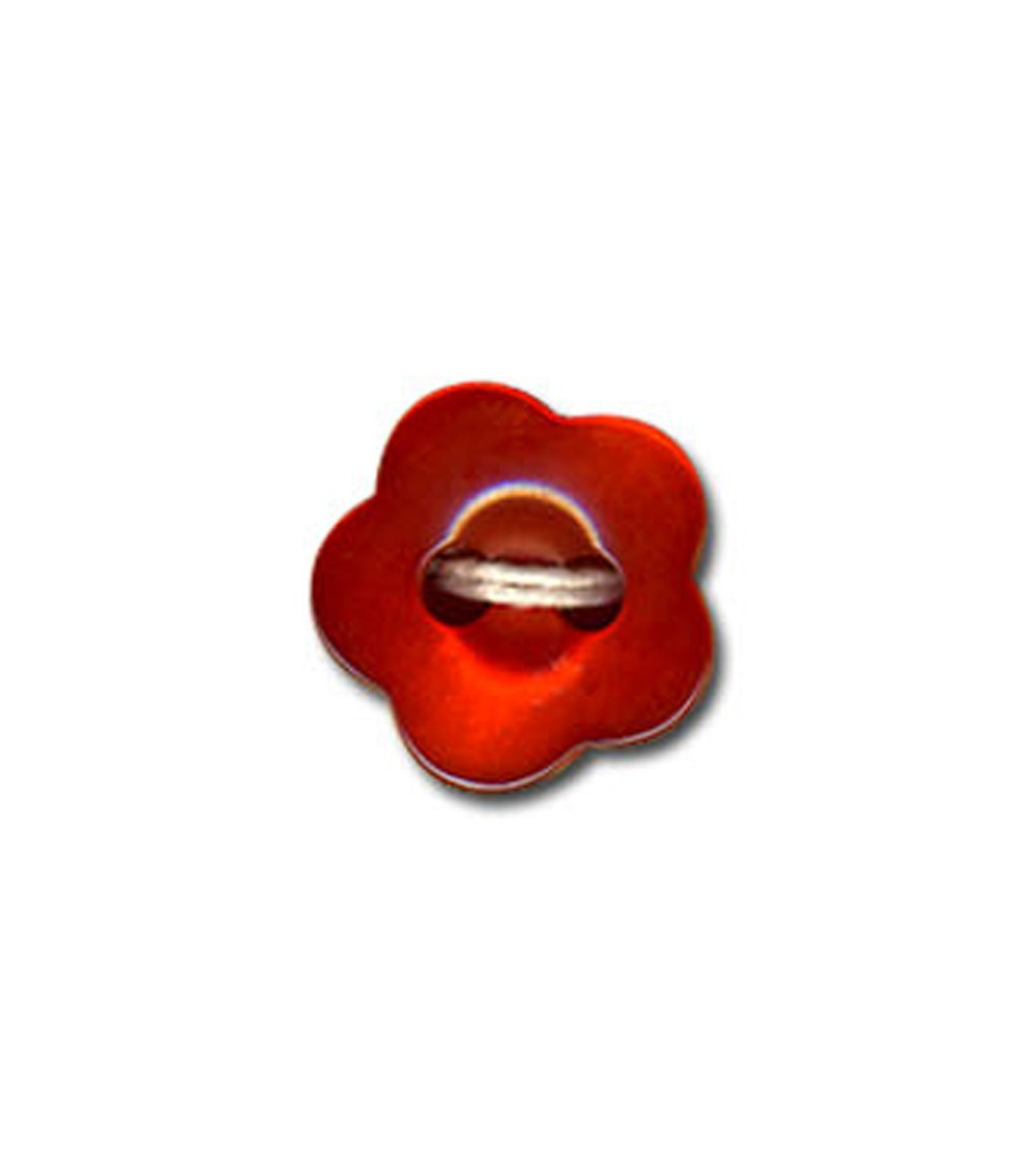 Set of 3 buttons in the shape of Violet, Red color 12mm