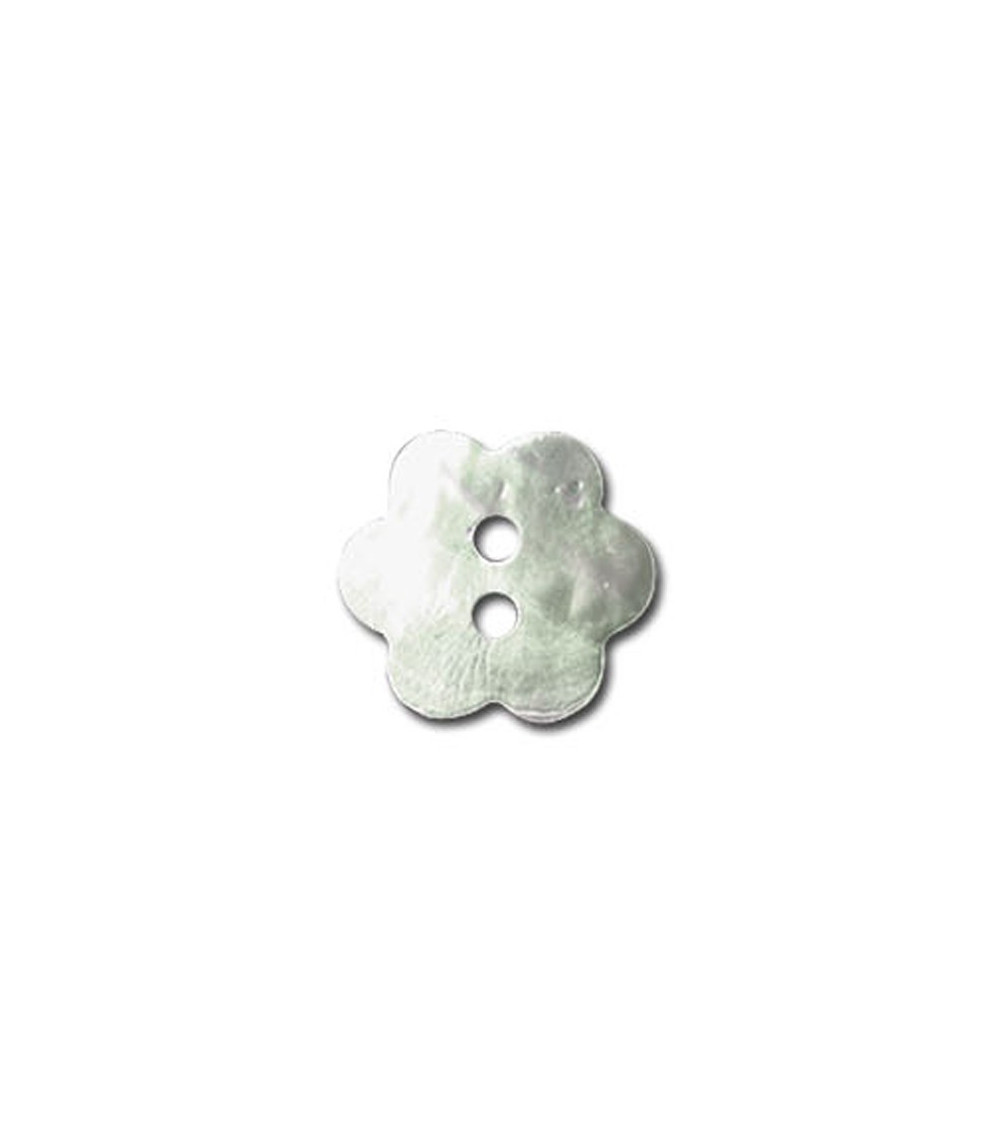 Set mit 3 blütenförmigen Perlmuttknöpfen 13 mm