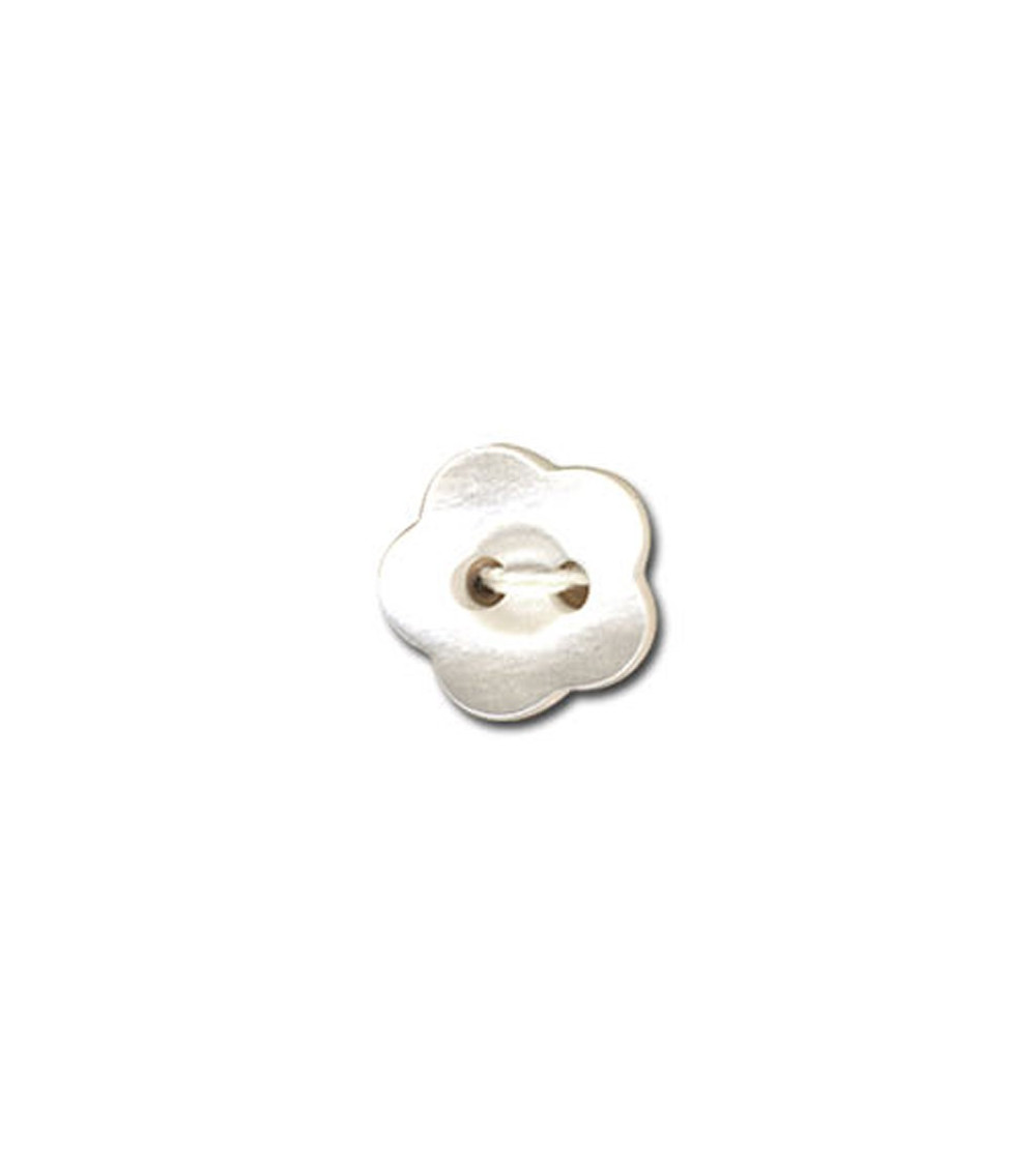 Set di 3 bottoni a forma di viola Colore bianco 12 mm