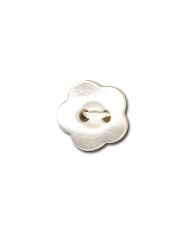 Set di 3 bottoni a forma di viola Colore bianco 12 mm