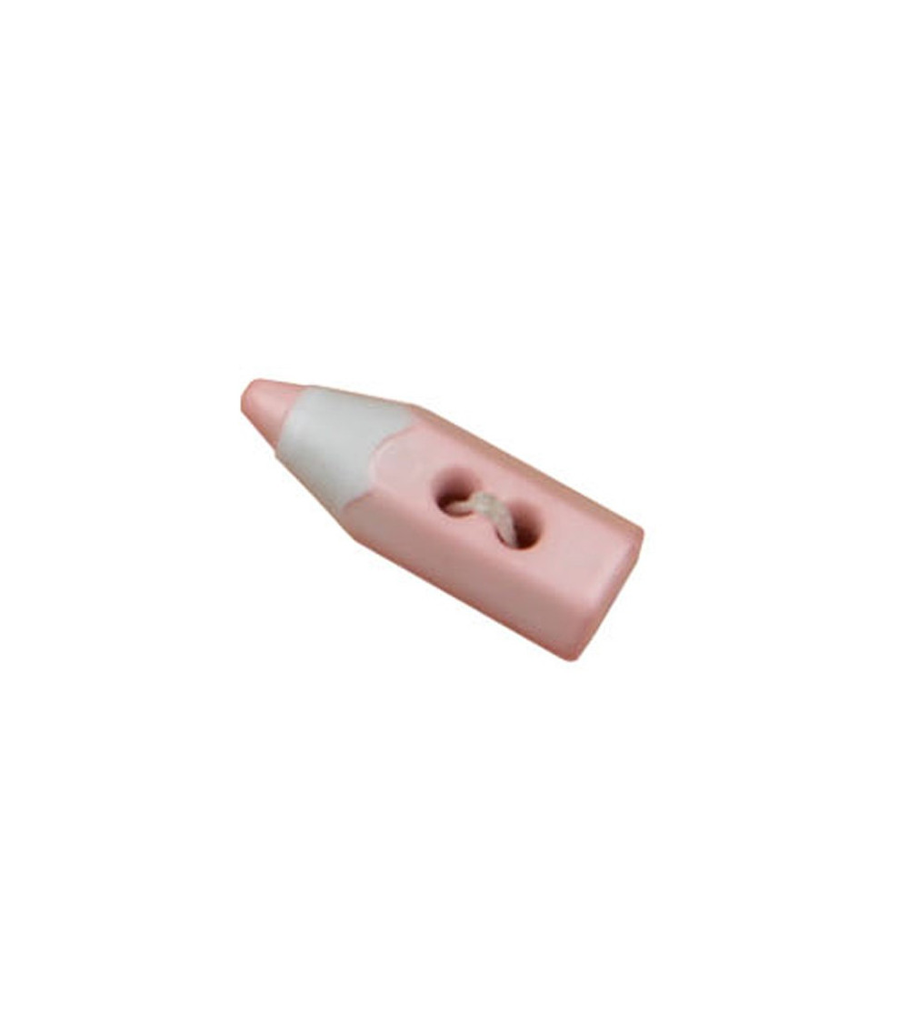 Set di 3 bottoni a forma di matita color rosa Layette 0,7 cm
