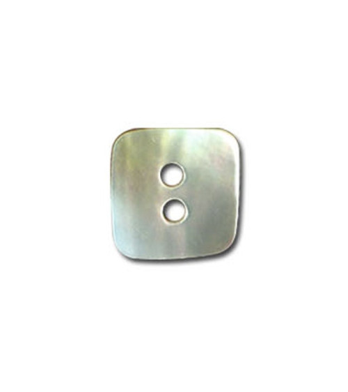 Set of 3 Gray square-shaped mother-of-pearl buttons 13mm