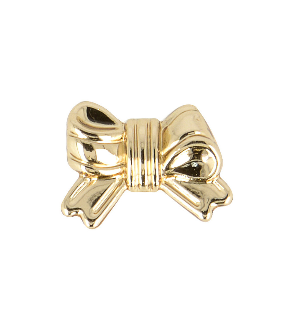 Set of 3 mini knot buttons 15mm gold