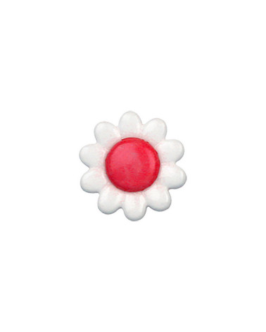Set of 3 daisy buttons 15mm Red
