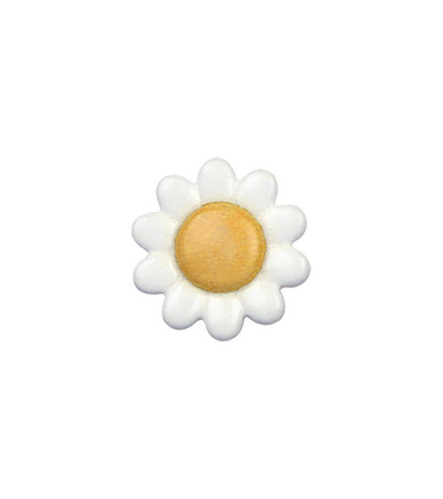 Lot de 3 boutons marguerite 15mm Jaune