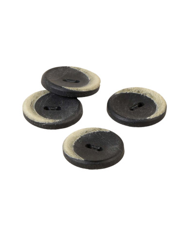 Set of 3 black moon buttons 20mm